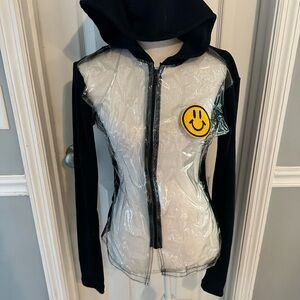 ✨Unique✨ Y2K Style French Brand Plastic/Ribbed Smiley Jacket
